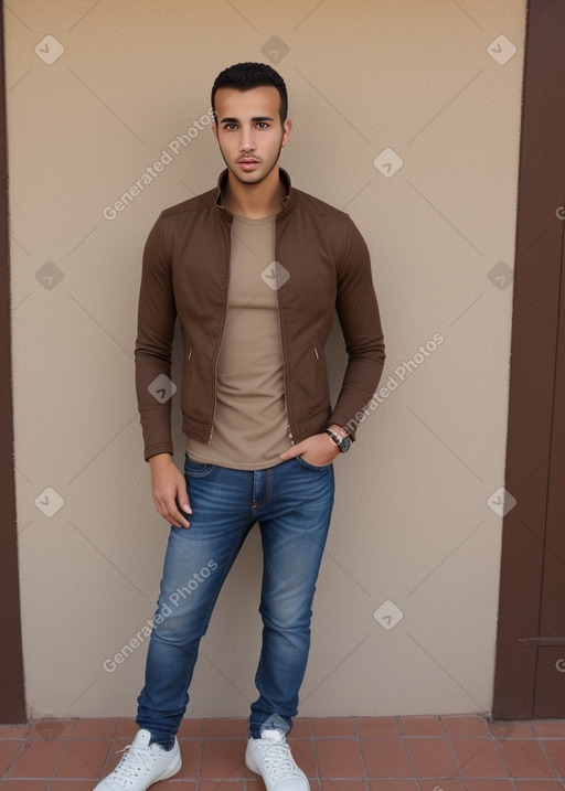 Moroccan adult male with  brown hair