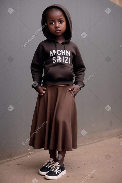 Ugandan child female with  brown hair