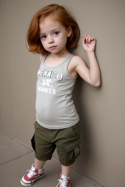 Mexican infant girl with  ginger hair