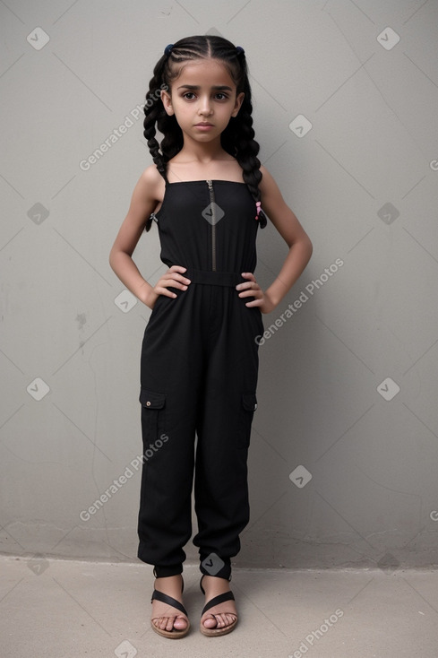 Libyan child girl with  black hair