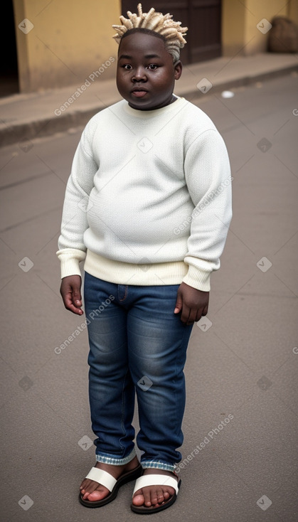 Ghanaian infant boy with  white hair