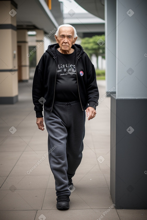 Costa rican elderly male with  black hair