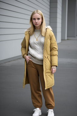 Caucasian young adult female with  blonde hair