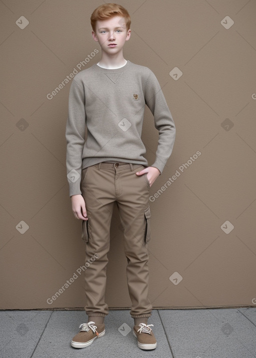 Teenager boy with  ginger hair