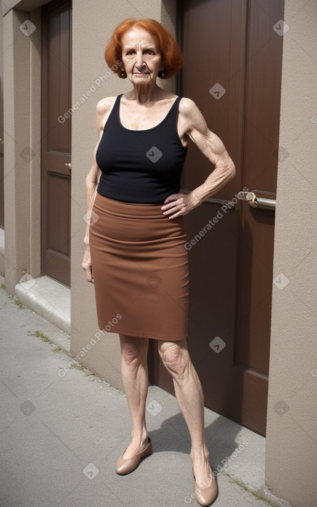 Italian elderly female with  ginger hair