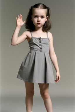 Caucasian infant girl with  gray hair