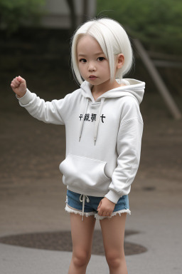 Japanese child female with  white hair