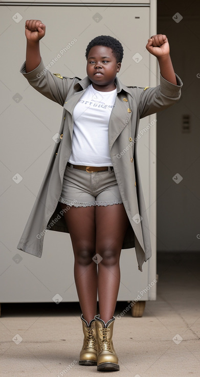 Zimbabwean teenager girl with  gray hair