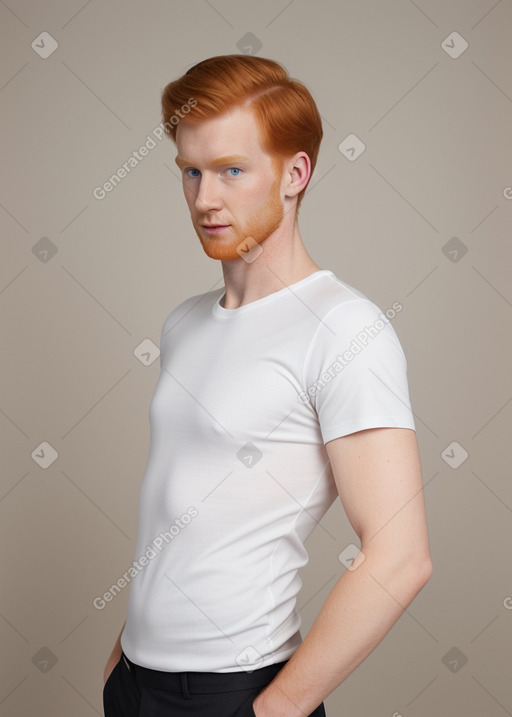 Caucasian adult male with  ginger hair