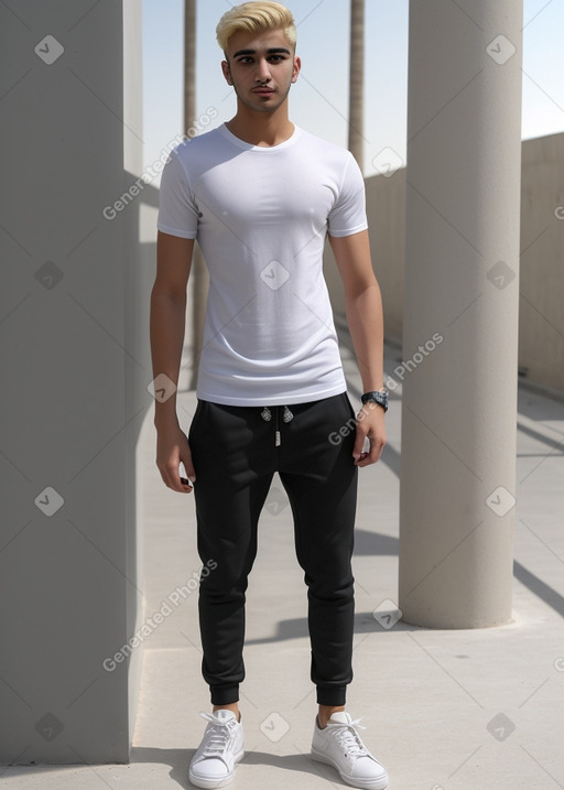 Bahraini young adult male with  blonde hair