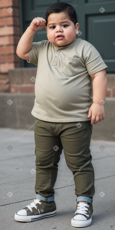 Hispanic infant boy with  gray hair