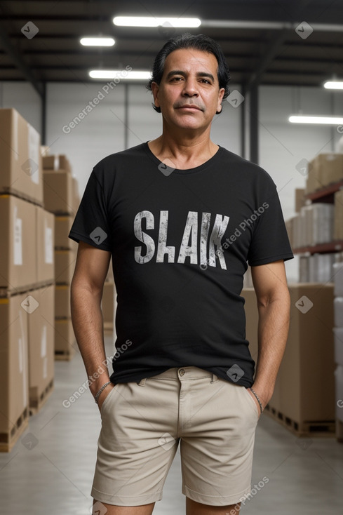 Cuban middle-aged male with  black hair