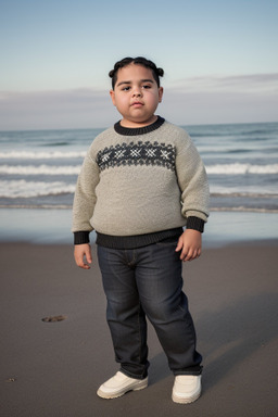 Hispanic child boy with  black hair