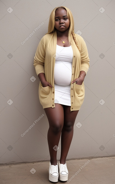 Zimbabwean teenager girl with  blonde hair