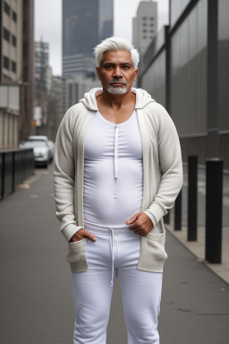 Peruvian middle-aged male with  white hair