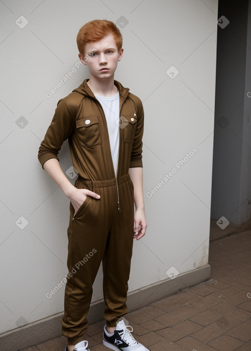 Paraguayan teenager boy with  ginger hair