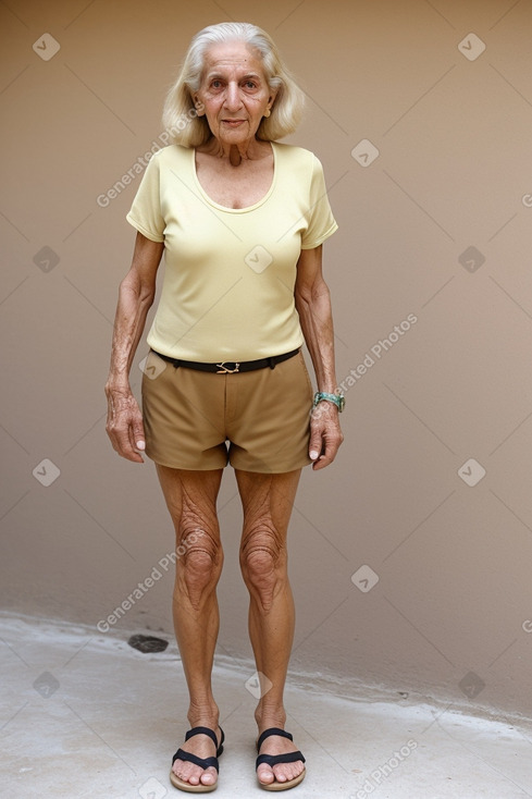 Israeli elderly female with  blonde hair