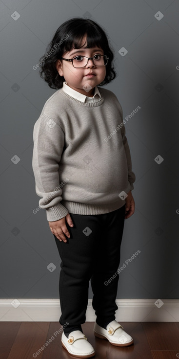 Colombian infant girl with  black hair