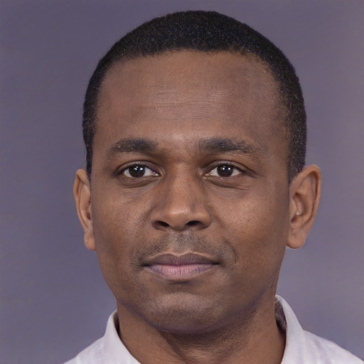 Neutral latino adult male with short  brown hair and brown eyes