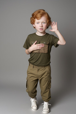 Peruvian child boy with  ginger hair