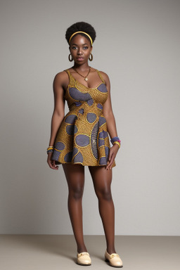 African american adult female with  blonde hair