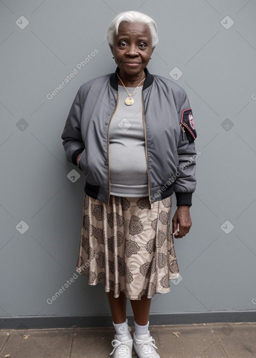 Togolese elderly female with  gray hair