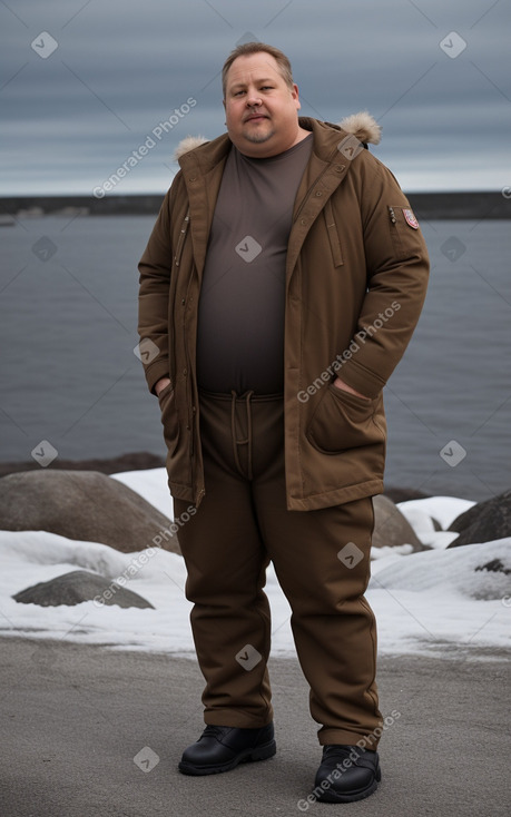 Swedish middle-aged male with  brown hair