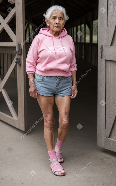 Guatemalan elderly female with  gray hair