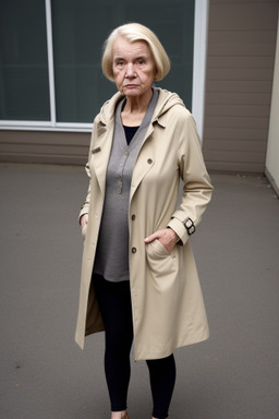 Caucasian elderly female with  blonde hair