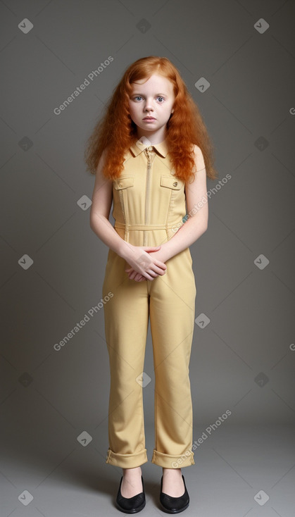 Belgian child girl with  ginger hair