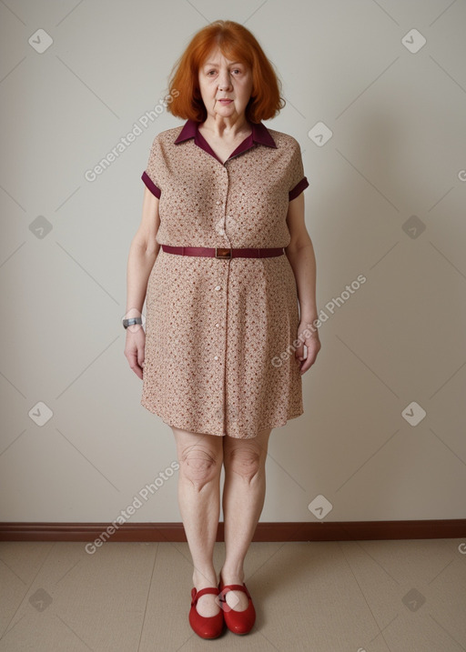 Bulgarian elderly female with  ginger hair