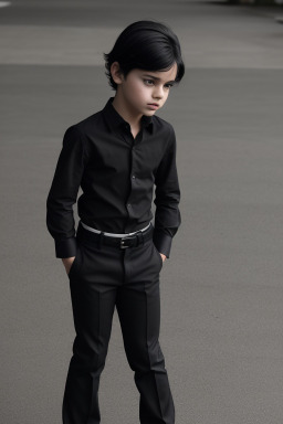 Swiss child boy with  black hair