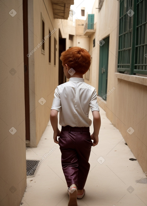 Algerian child boy with  ginger hair