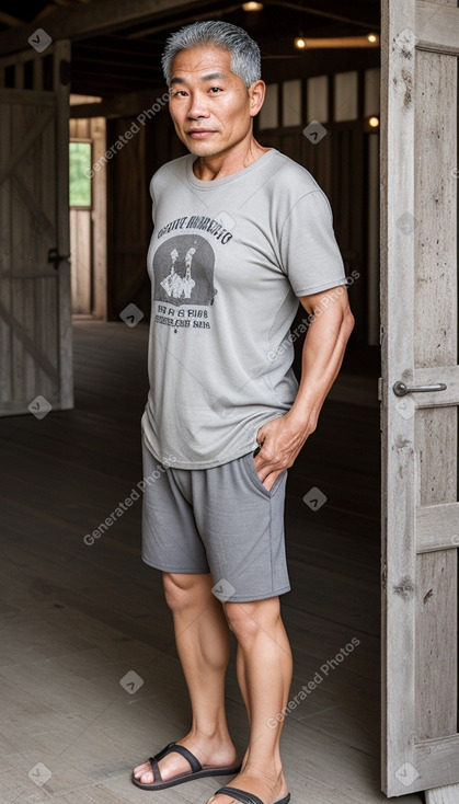 Vietnamese middle-aged male with  gray hair