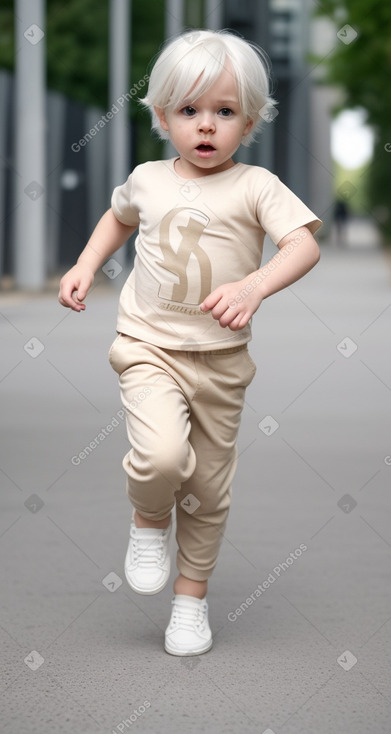 Swedish infant boy with  white hair