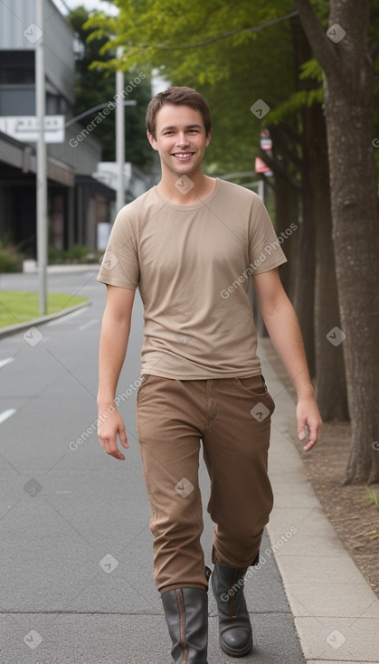 New zealand adult male with  brown hair