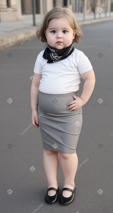 Hungarian infant girl with  gray hair