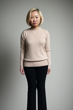 Vietnamese 45 years female with  blonde hair