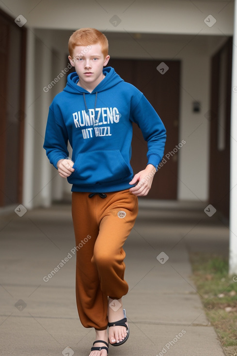 Guatemalan teenager boy with  ginger hair