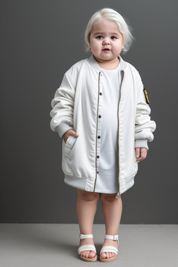 Brazilian infant girl with  white hair