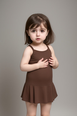 Turkish infant girl with  brown hair