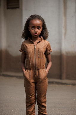 Ethiopian child girl with  brown hair