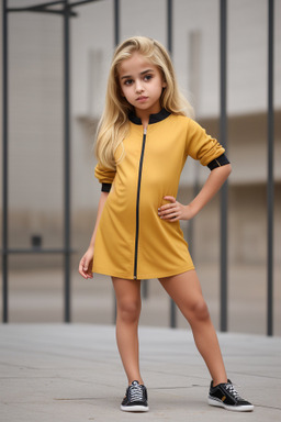 Arab child girl with  blonde hair