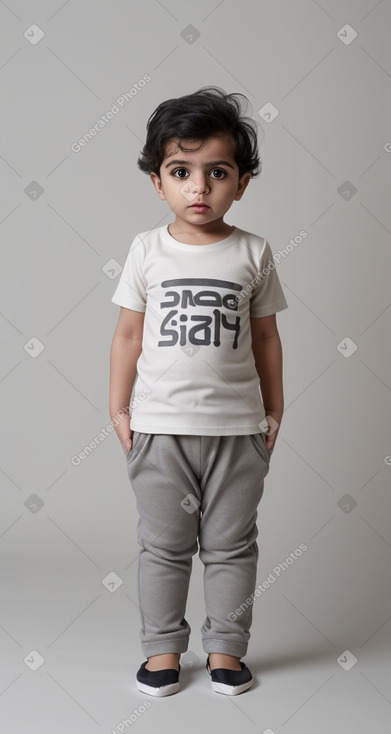 Kuwaiti infant boy with  gray hair