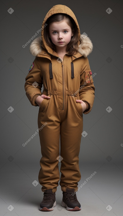 Ukrainian child girl with  brown hair