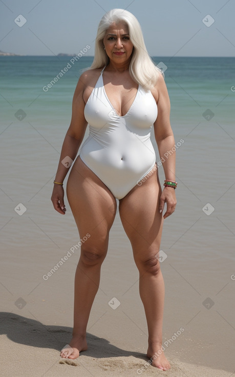 45 years female with  white hair