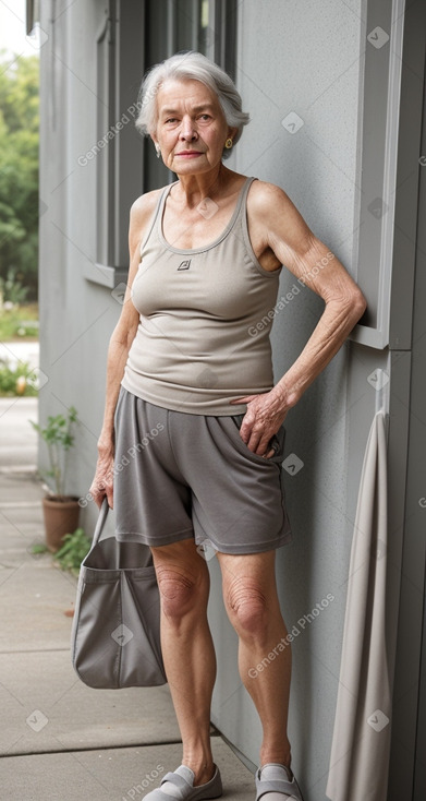 Swiss elderly female with  gray hair