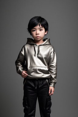 Taiwanese child boy with  black hair