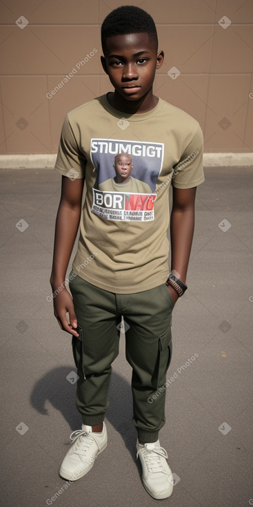 Nigerian teenager boy with  blonde hair