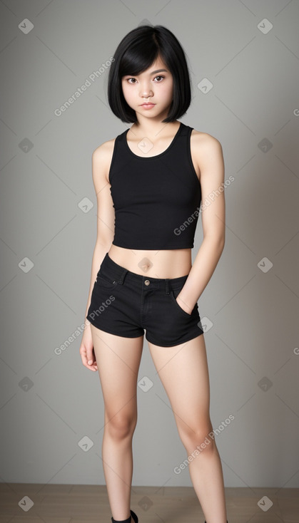 Vietnamese teenager girl with  black hair